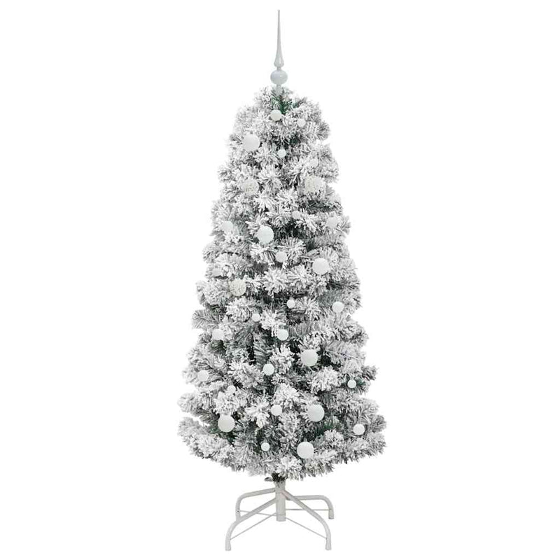 vidaXL Műanyag Hajtogatós Karácsonyfa LED -es lámpákkal 150 cm PVC