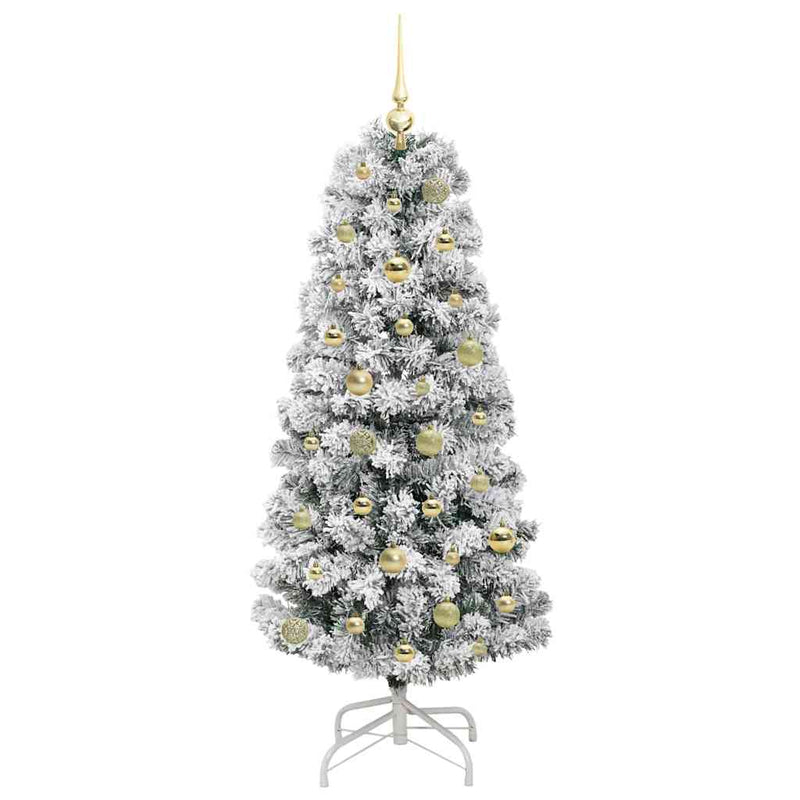 vidaXL Műanyag Hajtogatós Karácsonyfa LED -es lámpákkal 150 cm PVC