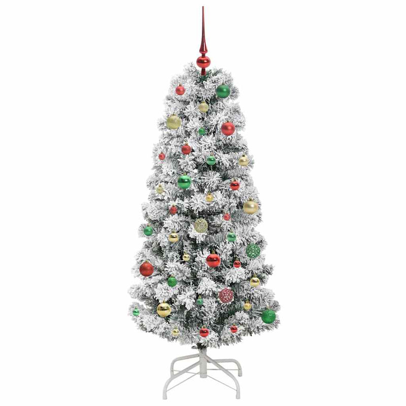 vidaXL Műanyag Hajtogatós Karácsonyfa LED -es lámpákkal 150 cm PVC