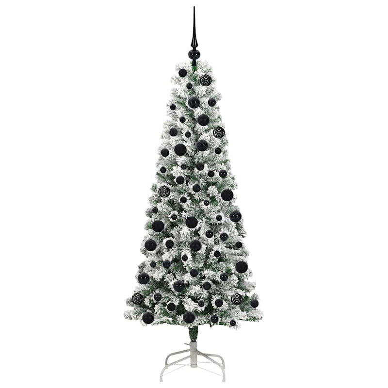 vidaXL Műanyag Hajtogatós Karácsonyfa LED -es lámpákkal 180 cm PVC