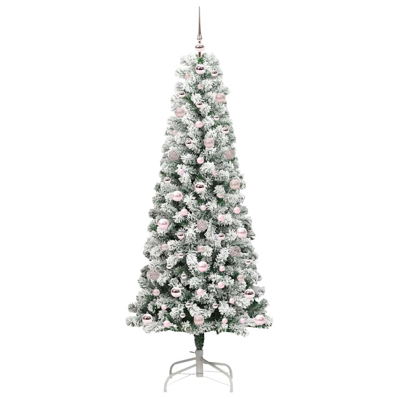 vidaXL Műanyag Hajtogatós Karácsonyfa LED -es lámpákkal 180 cm PVC