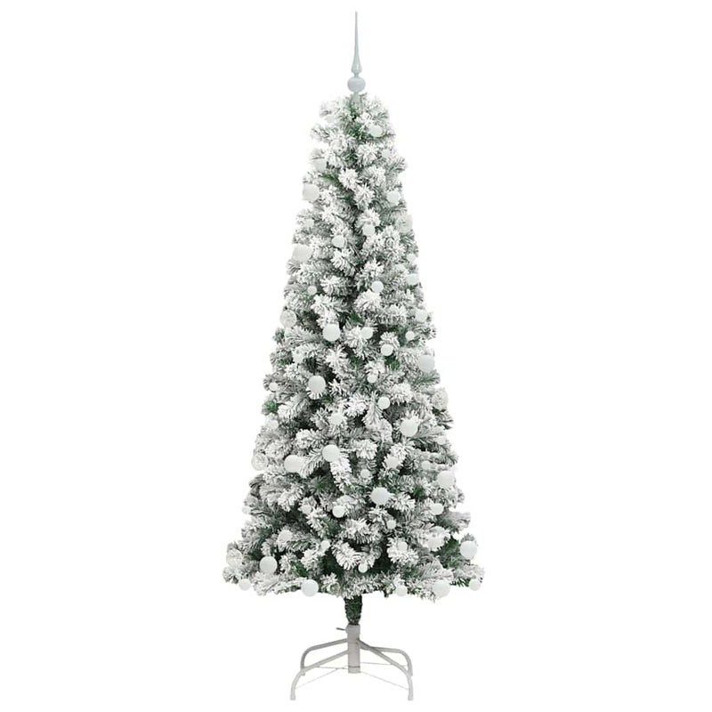 vidaXL Műanyag Hajtogatós Karácsonyfa LED -es lámpákkal 180 cm PVC