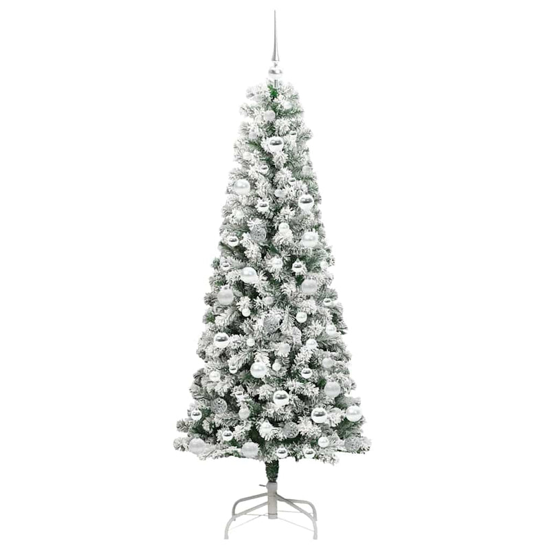 vidaXL Műanyag Hajtogatós Karácsonyfa LED -es lámpákkal 180 cm PVC