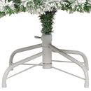 vidaXL Műanyag Hajtogatós Karácsonyfa 300 LED-del Zöld és fehér 210 cm