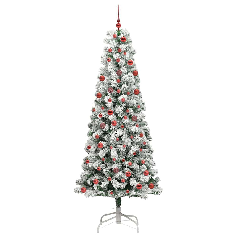 vidaXL Műanyag Hajtogatós Karácsonyfa LED -es lámpákkal 210 cm PVC
