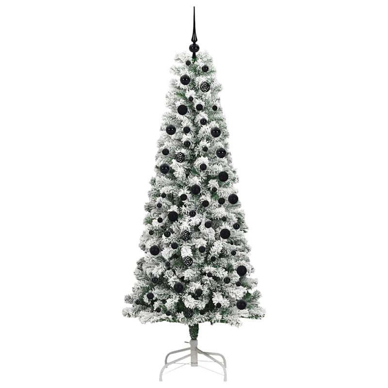 vidaXL Műanyag Hajtogatós Karácsonyfa LED -es lámpákkal 210 cm PVC