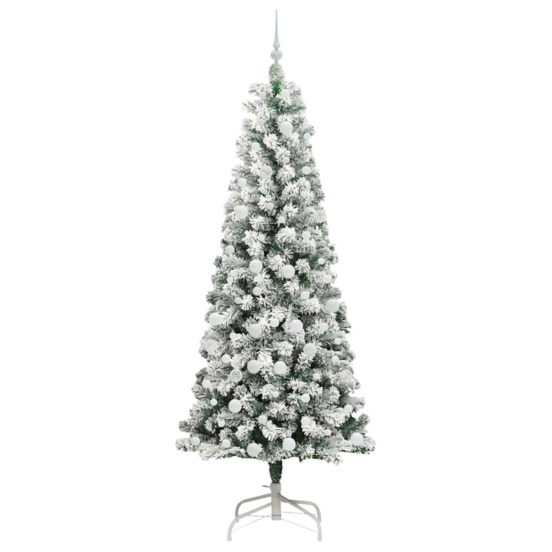 vidaXL Műanyag Hajtogatós Karácsonyfa LED -es lámpákkal 210 cm PVC