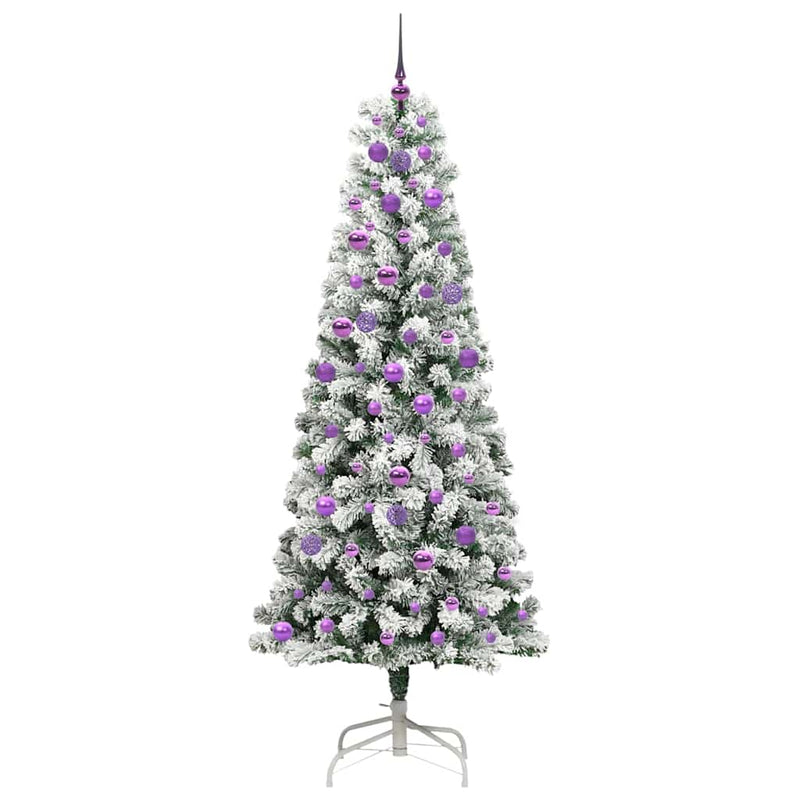vidaXL Műanyag Hajtogatós Karácsonyfa LED -es lámpákkal 210 cm PVC
