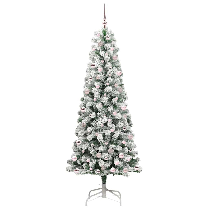 vidaXL Műanyag Hajtogatós Karácsonyfa LED -es lámpákkal 240 cm PVC