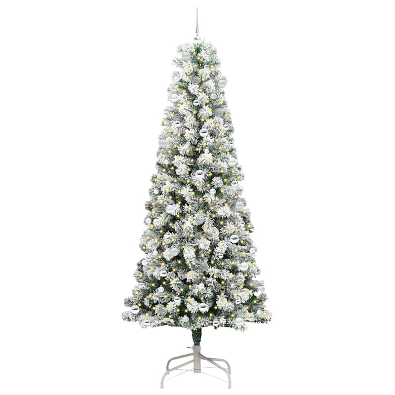 vidaXL Műanyag Hajtogatós Karácsonyfa LED -es lámpákkal 240 cm PVC