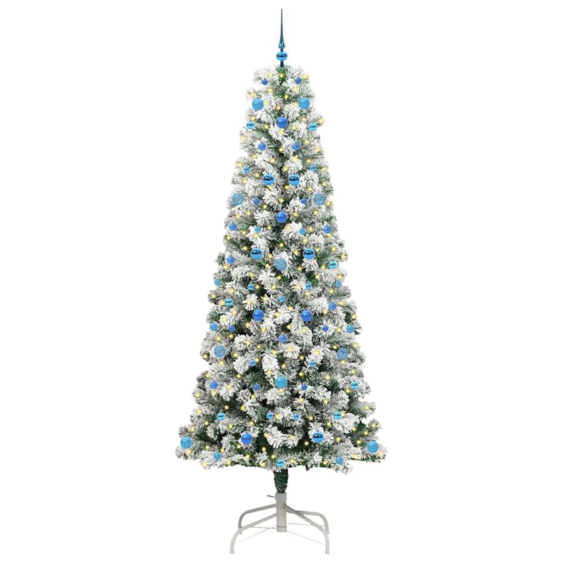 vidaXL Műanyag Hajtogatós Karácsonyfa LED -es lámpákkal 240 cm PVC