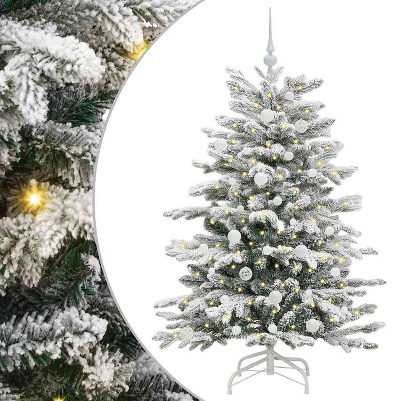 vidaXL Műanyag Hajtogatós Karácsonyfa Fehér 150 cm PE és PVC