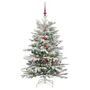 vidaXL Műanyag Hajtogatós Karácsonyfa Fehér 150 cm PE és PVC