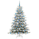 vidaXL Műanyag Hajtogatós Karácsonyfa Fehér 180 cm PE és PVC