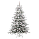 vidaXL Műanyag Hajtogatós Karácsonyfa Fehér 210 cm PE és PVC