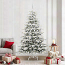 vidaXL Műanyag Hajtogatós Karácsonyfa Fehér 210 cm PE és PVC