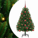 vidaXL Mű karácsonyfa 150 LED-del Zöld 120 cm PVC és fém