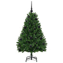 vidaXL Mű karácsonyfa 150 LED-del Zöld 120 cm PVC és fém