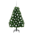 vidaXL Mű karácsonyfa 150 LED-del Zöld 120 cm PVC és fém
