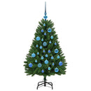 vidaXL Mű karácsonyfa 150 LED-del Zöld 120 cm PVC és fém