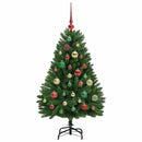 vidaXL Mű karácsonyfa 150 LED-del Zöld 120 cm PVC és fém