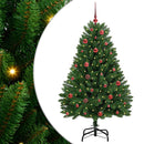 vidaXL Mű karácsonyfa 150 LED-del Zöld 150 cm PVC és fém
