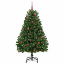 vidaXL Mű karácsonyfa 150 LED-del Zöld 150 cm PVC és fém