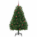 vidaXL Mű karácsonyfa 150 LED-del Zöld 150 cm PVC és fém