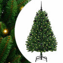 vidaXL Mű karácsonyfa 150 LED-del Zöld 150 cm PVC és fém