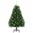 vidaXL Mű karácsonyfa 150 LED-del Zöld 150 cm PVC és fém