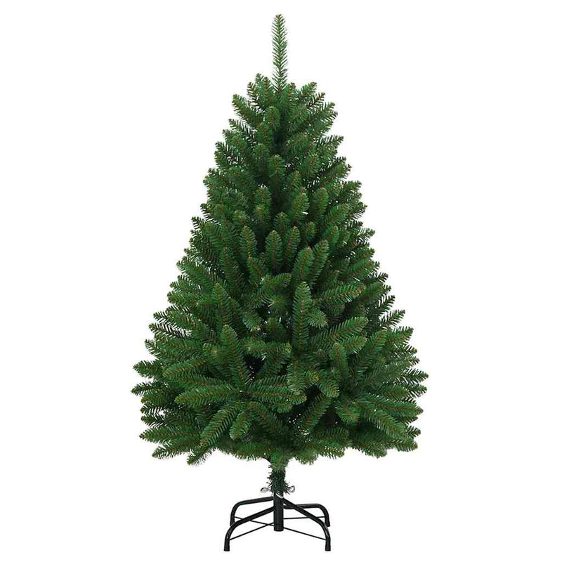 vidaXL Mű karácsonyfa LED -es lámpákkal Zöld 150 cm PVC és fém