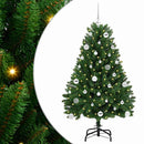 vidaXL Mű karácsonyfa 150 LED-del Zöld 150 cm PVC és fém