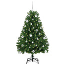 vidaXL Mű karácsonyfa 150 LED-del Zöld 150 cm PVC és fém