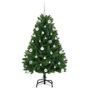 vidaXL Mű karácsonyfa 150 LED-del Zöld 150 cm PVC és fém