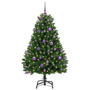 vidaXL Mű karácsonyfa 150 LED-del Zöld 150 cm PVC és fém