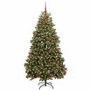 vidaXL Mű karácsonyfa 300 LED-del állvánnyal Zöld 180 cm PVC és fém