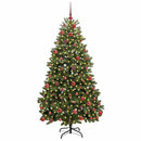 vidaXL Mű karácsonyfa 300 LED-del Zöld 180 cm PVC és fém