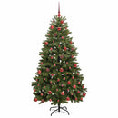 vidaXL Mű karácsonyfa 300 LED-del Zöld 180 cm PVC és fém