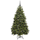 vidaXL Mű karácsonyfa 300 LED-del Zöld 180 cm PVC és fém