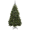 vidaXL Mű karácsonyfa 300 LED-del Zöld 180 cm PVC és fém