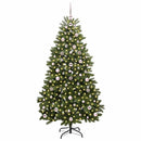 vidaXL Mű karácsonyfa 300 LED-del Zöld 180 cm PVC és fém