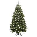 vidaXL Mű karácsonyfa 300 LED-del Zöld 180 cm PVC és fém