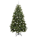 vidaXL Mű karácsonyfa 300 LED-del Zöld 180 cm PVC és fém
