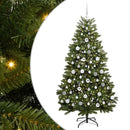 vidaXL Mű karácsonyfa 300 LED-del Zöld 180 cm PVC és fém