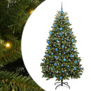 vidaXL Mű karácsonyfa 300 LED-del Zöld 180 cm PVC és fém