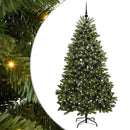 vidaXL Mű karácsonyfa 300 LED-del Zöld 210 cm PVC és fém
