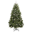 vidaXL Mű karácsonyfa 300 LED-del Zöld 210 cm PVC és fém