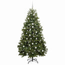 vidaXL Mű karácsonyfa 300 LED-del Zöld 210 cm PVC és fém