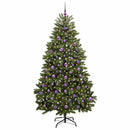 vidaXL Mű karácsonyfa 300 LED-del Zöld 210 cm PVC és fém