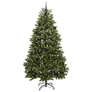 vidaXL Mű karácsonyfa 300 LED-del Zöld 240 cm PVC és fém